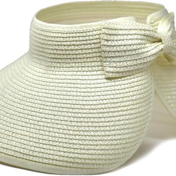 Women Sun Visors Foldable Straw Hats Summer Beach Packable Hat main image 4